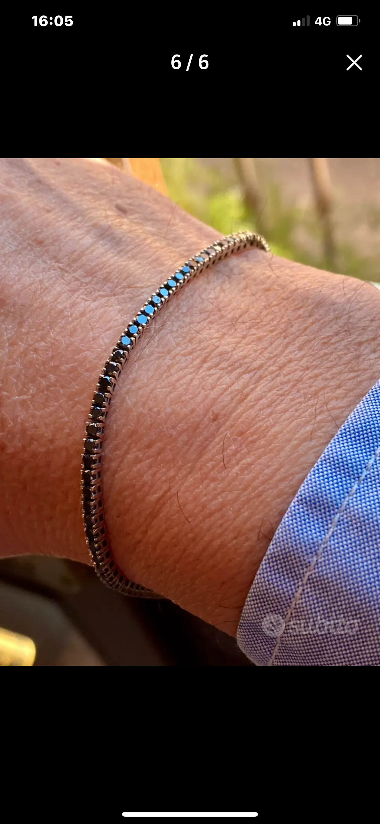 Bracciale tennis uomo diamanti 2025 neri